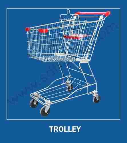 Stainless Steel Supermarket Trolley