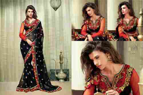 Indian wear black Saree
