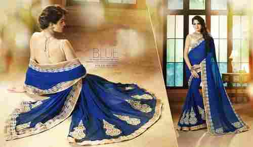 Bollywood designer blue Saree
