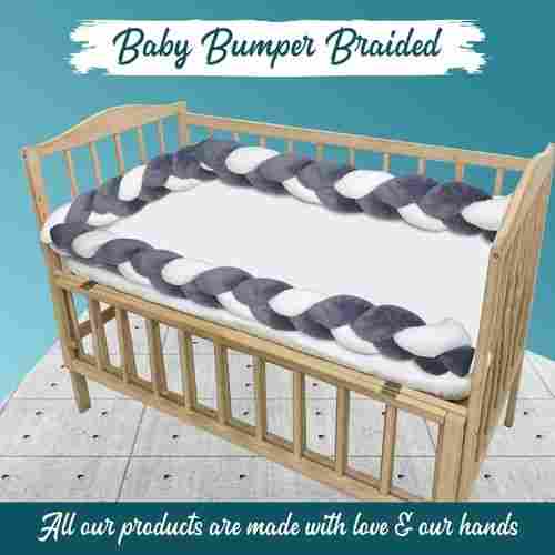 100% Polyester Plain Toxic Free Baby Crib Braided Bumper