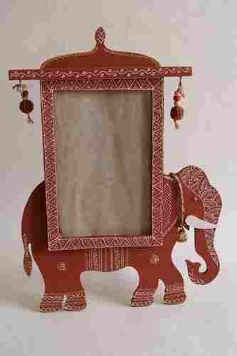Handmade Wooden Elephant Photo Frame