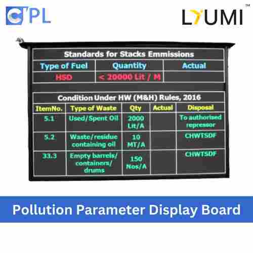 Pollution Parameter Display Board