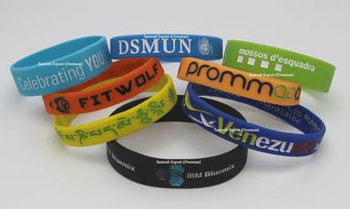 Customised Embossed Silicone Wristband 