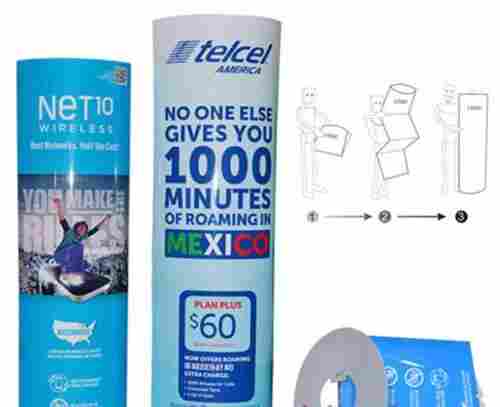 Foldable Cardboard Totem Display For Chemical Product Advertising
