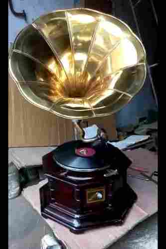 Old And New Gramophone And Clock