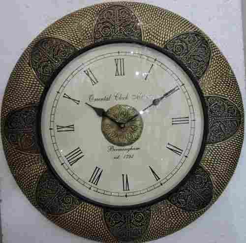 Brass Fitted Decorative Wooden Wall Clocks 