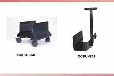 Black Powder Coated Adjustable CPU Trolley