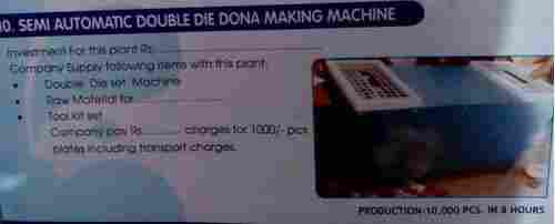 Semi Automatic Double Die Dona Making Machine