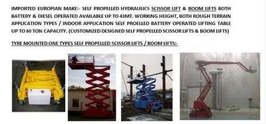 Hydraulics Scissor Lifts And Boom Lifts