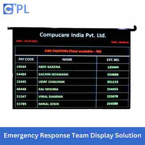 LED Emergency Response Team Display Solution