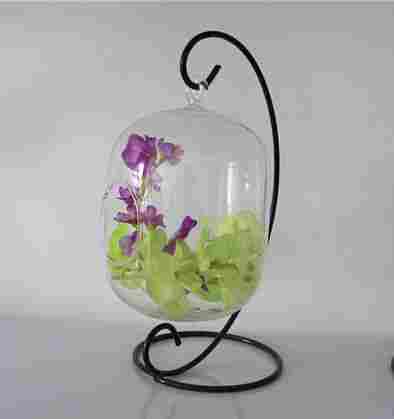 3.9Inch Clear Hanging Glass Vase For Flower