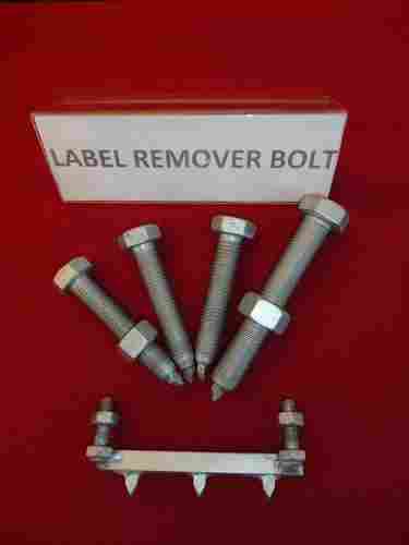 Label remover bolt 