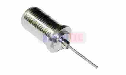 Straight Pin Electrical Coaxial Connector F Nickel Plating For RG174 Wire Assembly