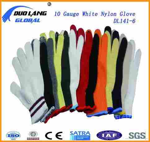 Safety Knitted White Cotton Hand Work Gloves