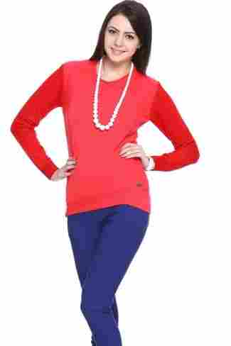 Red Double Shaded Acrylic Sweater
