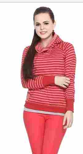 Red Striper Hooded Sweatshirt