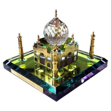 Golden Crystal Taj Mahal Statue (24K Gold Plated)