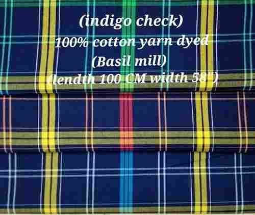 High Quality Indigo Check Fabrics