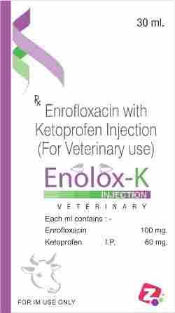 Enrofloxaciin with Ketoprofen Veterinary Injection