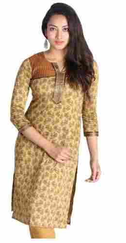 Silk Cotton Sequence Embroidered Kurta