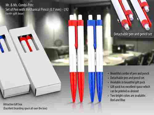 Mr And Ms. Combi-Pen Set Of Pen With Mechanical Pencil