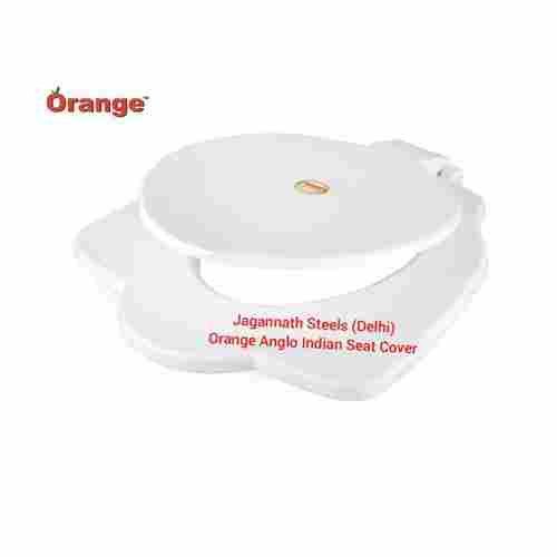 Plastic White Color, Anglo Toilet Seat Cover with Glossy Finish