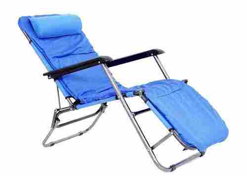 Folding Chair Cum Bed Blue