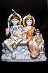 Religious Makrana Marble Shiv Parivar Statue