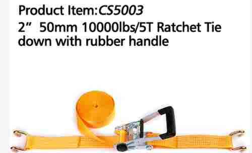 2" 50mm 1000lbs/5t Ratchet Tie Down With Rubber Handle