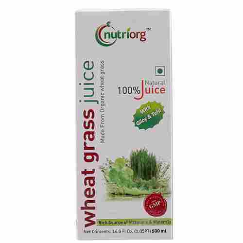 Nutriorg No Sugar 100% Natural Wheat Grass Juice 500ml