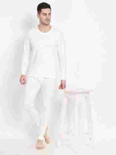 Plain White Full Sleeves Men Thermal Inner Wear