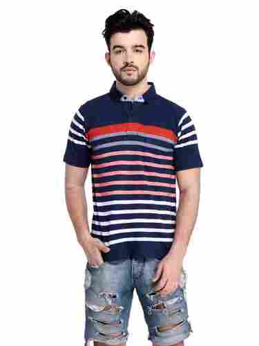 Men'S Brand Coller T-Shirt Striped