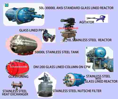 Reliable K,F,AE,CE,BE Type Glass Lined Reactor