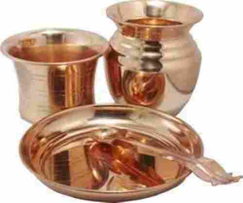Copper Pooja Thali For Home And Temple Use