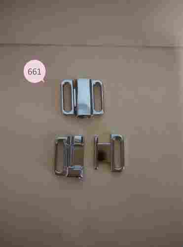 10mm Bright Silver Clasp Front Closure For Underwear