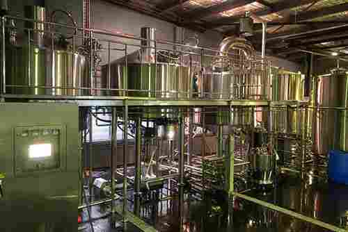 Four Vessel Brewhouse With Electric Control Panel