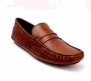 Brown Leather Formal Slip-On Shoe