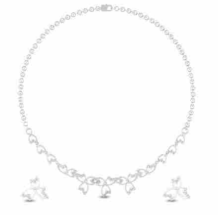 Orchid Garland Diamond Necklace Set