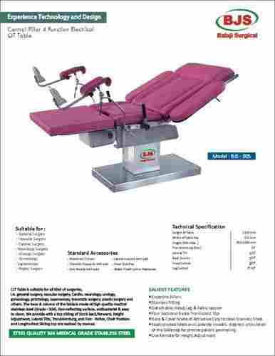 CENTRAL Pillar 4 Function Electric OT Table