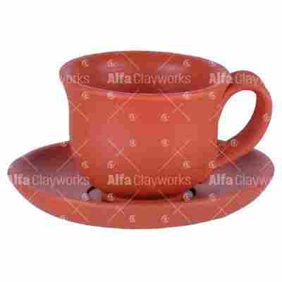 Terracotta Tea and Coffee Cup With Saucer
