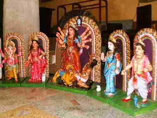 Exquisite Fiberglass Durga Idol for Bengali Communities