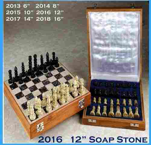 Soap Stone Wood Chess Board