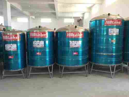 Cylindrical Shape Stainless Steel Water Tank