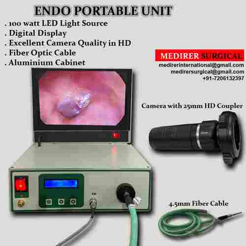 Endoscopic Camera Unit with Digital Display and 100 watt LED Light Source