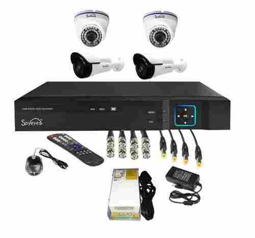 4 AHD (2 Indoor & 2 Outdoor) 1 MP CCTV Cameras Complete Package