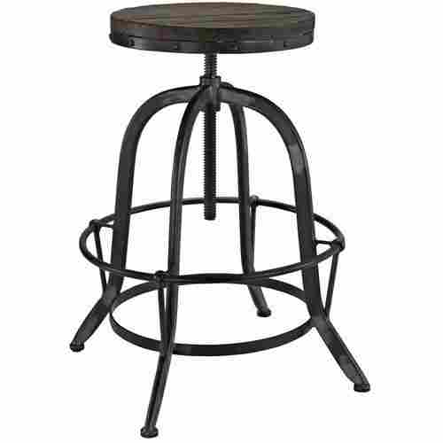 Light Weight Round Top Industrial Solid Wood Bar Stool