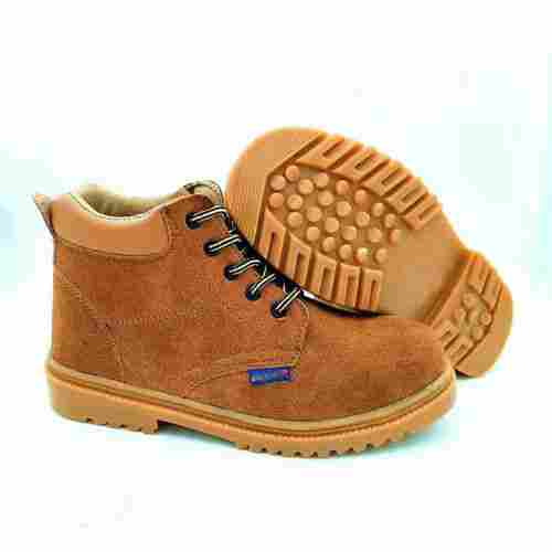 Suede Leather Upper Dual Density Gum Rubber Outsole Safety Work Shoes