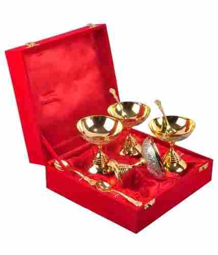 Silver Plated Ice Cream Bowl Set For Wedding Gift