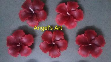 Red Floating Wax Flower Candles