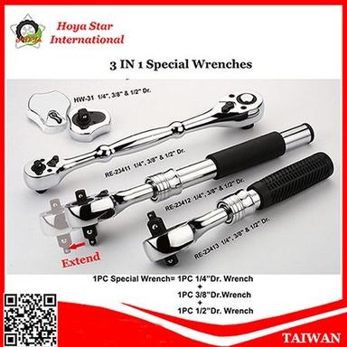 3 in 1 Special Multi-Function Ratchet Combination Socket Bit Wrench Spanner